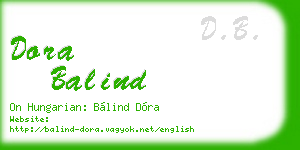 dora balind business card